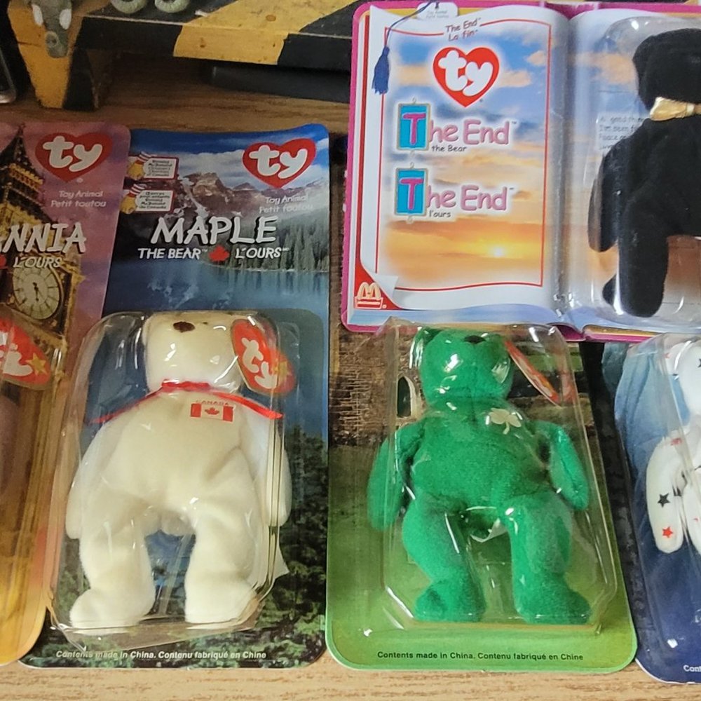 McDonald's Happy Meal Toys -BONUS "The End" Beanie Baby 2000 Set of 4